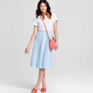 A New Day button Front midi skirt
